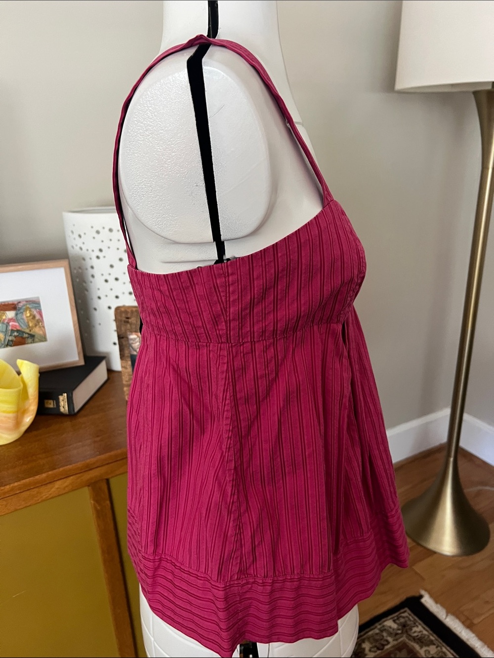 Vintage Y2K Marc by Marc Jacobs Fuchsia Pink Striped Empire Camisole - Picture 5 of 7